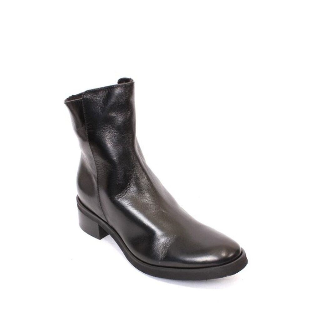 Luca Grossi 3950c Black Leather Ankle Heel Boots